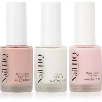 Nail HQ French Manicure Trio Set lac de unghii pentru manichiura frantuzeasca