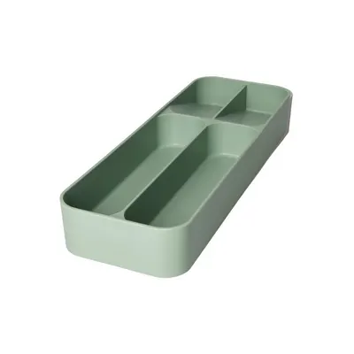 Organizator de tacâmuri verde salvie din plastic 13,5 x 39 cm – Brandani