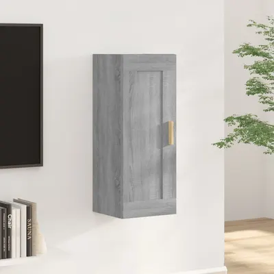 vidaXL Dulap de perete, gri sonoma, 35x34x90 cm, lemn compozit