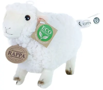Jucărie de pluș Rappa Eco Friends - Oaie, în picioare, 20 cm