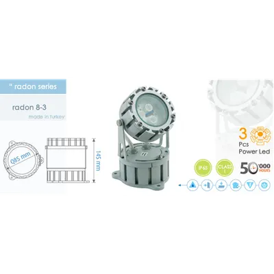 Proiector cu Led 3 X 1 W, 2700 K, Alb Cald, Radon 8-3