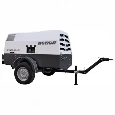 Motocompresor ROTAIR MDVN 53 ECO5 presiune 7 bar debit 5000 l/min KOHLER 49 cp, tractabil omologabil