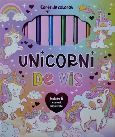 Unicorni de vis. Carte de colorat - Hardcover