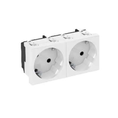 Priza 33°, cu contact de protectie, dubla | Type STD-D3 SRO2