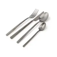 Tacâmuri negru-mat din oțel inoxidabil 16 buc. pentru 4 persoane Terno – S|P Collection