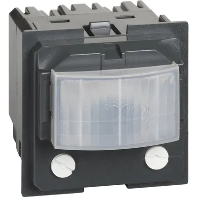 Intrerupator cu senzor de miscare pasiv cu raze infrarosii Bticino Living Now K4432, negru, alb