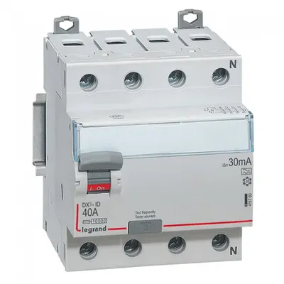 Intrerupator diferential RCD DX³-ID - 4P 400 V~ - 30 mA - 40 A - AC type