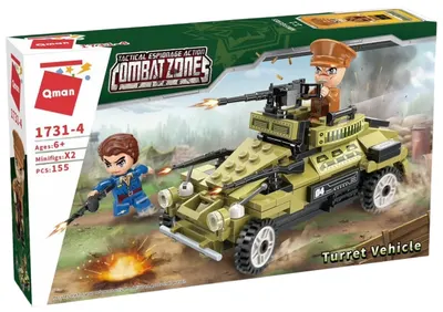 Constructor Qman - Vehicul militar cu tun, 155 piese