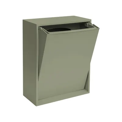 Coș de gunoi verde prăfuit pentru reciclare/de montat pe perete din plastic reciclat Recycling Box – ReCollector