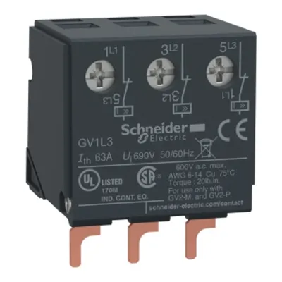 Bloc Limitator Curent 63 A Aditional - Pentru Disjunctor Motor Gv2 - Superior