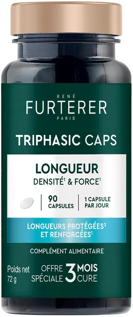 René Furterer Triphasic Supliment pentru creșterea părului, 90 capsule