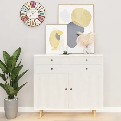 vidaXL Folie de mobilier autoadezivă, lemn alb, 500 x 90 cm, PVC