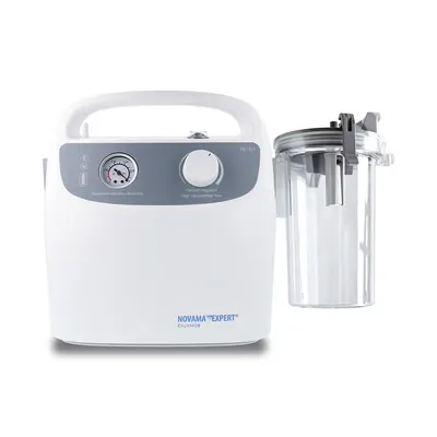Aspirator electric portabil Novama Expert ESUXMOB pentru indepartarea secretiilor din caile respiratorii si cavitati cu acumulator incorporat, vacuum si recipient de 1000 ml