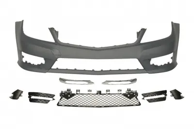 Bara (Fata, AMG SPORT, cu grilaje, cu orificii pentru lumini de zi, grunduit) potrivit MERCEDES C (C204), C T-MODEL (S204), C (W204) 03.11-12.13