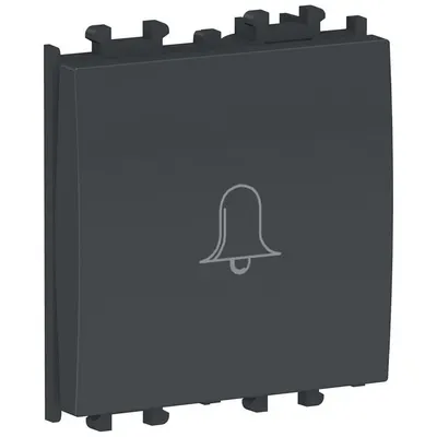 Intrerupator cu revenire, simbol sonerie 2 module Schneider Easy Styl LMR0230003, negru