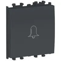 Intrerupator cu revenire, simbol sonerie 2 module Schneider Easy Styl LMR0230003, negru