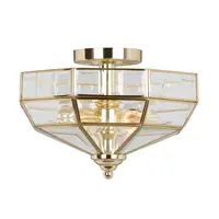 Plafoniera Old Park 2 Light Semi-Flush – Polished Brass