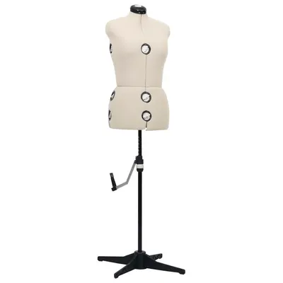vidaXL Formă pentru rochie femeie reglabilă crem, dimensiune M 40-46