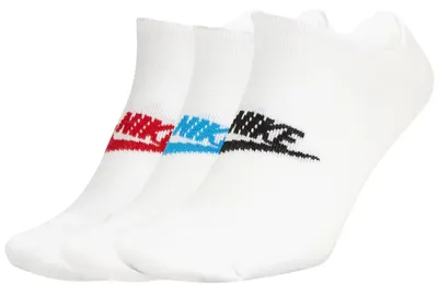 Set de șosete Nike Sportswear Everyday Essential No-Show, 3 perechi, mărimea M, alb
