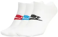 Set de șosete Nike Sportswear Everyday Essential No-Show, 3 perechi, mărimea M, alb