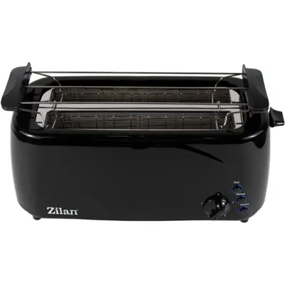 Prajitor de Paine, Putere 1400 W, 4 Felii, Long Slot, Functie Dezghetare, Negru