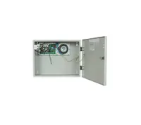 Sursa de alimentare pentru sisteme de detectie incendiu 24V/3A in cutie metalica, loc pentru 2 acumulatori 12V/18A. Sursele sun