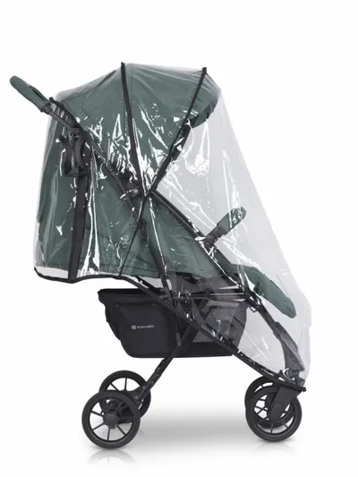 Carucior pentru copii, Euro-Cart Volt Pro, omologat pana la 22 kg, Mineral Black Edition, ultracompact, pliabil cu o singura mana, spatar reglabil in 3 pozitii, roti cu suspensie