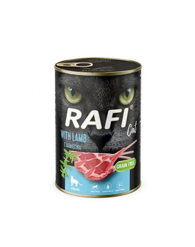 RAFI Cat Adult cu miel hrană umedă pentru pisici sterilizate 400 g