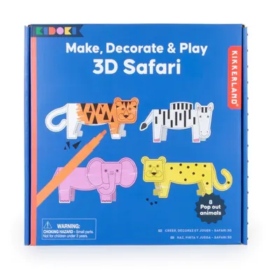 Kit creativ - Make, Paint & Play - 3D Safari