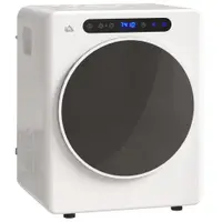 HOMCOM Uscător de Rufe cu Evacuare, 3 KG, 1000W, Funcție Antișifonare, Funcție Sterilizare, Timer, Display LED Touch, Alb | Aosom Romania