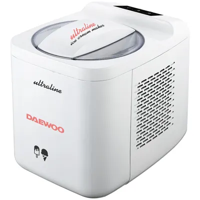 Aparat de facut inghetata Daewoo UltraLine DIM1000, 135 W, capacitate 1 litru, touch control panel, timp preparare 90-120 min, temperatura preparare - 5 grC, Alb