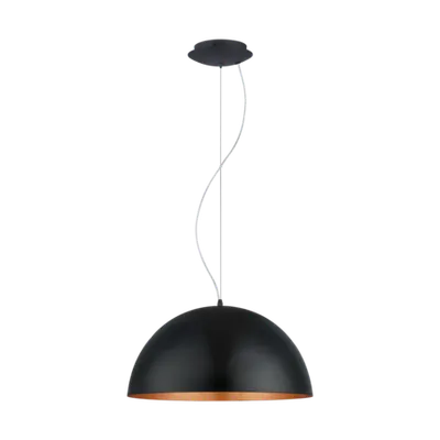 Lampa suspendata GAETANO 1 negru, copper 220-240V,50/60Hz IP20