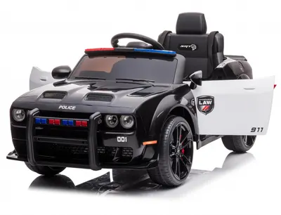 Masinuta electrica pentru copii Dodge Police 50W 12V cu telecomanda 2.4G si licenta, pornire la buton, slow start, suspensii, deschidere usi, centura siguranta si oglinzi retrovizoare