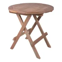 Masă de grădină rotundă din lemn de tec ø 50 cm Luang – Garden Pleasure