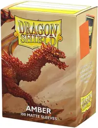 Protecții pentru cărți Dragon Shield - Matte Sleeves Standard Size, Amber (100 buc)
