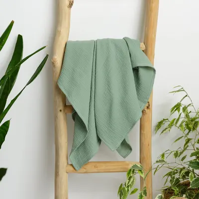 Paturica din muselina 120x100 cm Twindeco Verde menta