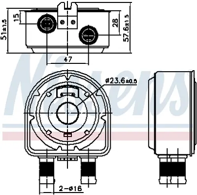 Radiator Ulei Termoflot Potrivit Hyundai Genesis, Grandeur, Ix35, Santa Fe Ii, Santa Fe Iii, Sonata V, Sonata Vi; Kia Optima, Sorento Ii, Sorento Iii 2.0-2.4lpg 01.05