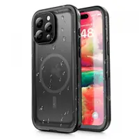 Husa Waterproof pentru Apple iPhone 16 Pro, ShellBox, Neagra