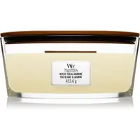 Woodwick White Tea & Jasmine lumânare parfumată cu fitil din lemn (hearthwick)