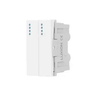 Modul Intrerupator Dublu Mecanic 2M / 1M LUXION, Standard Italian