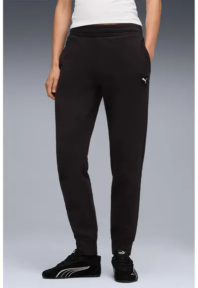Pantaloni de trening cu aplicatie logo Ess Elevated - Negru