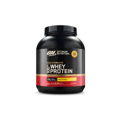 Pudra proteica proteine din zer 100% whey gold standard Banane, 2.04kg, Optimum Nutrition