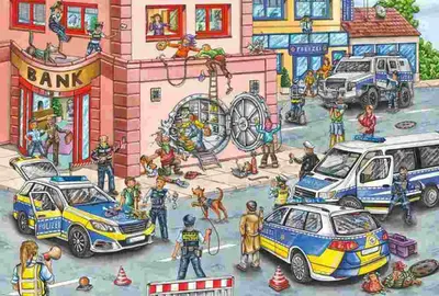 Puzzle 100 piese - Police Operation