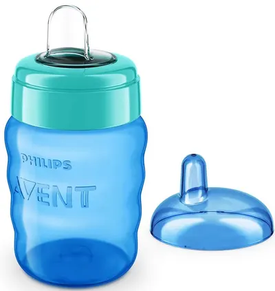 Cana anti-varsare Philips Avent - 260 ml, pentru tranzitie, verde