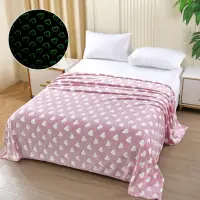 Patura Cocolino Pufoasa, Premium, cu Model Fluorescent, 200x230 cm – Confort si Eleganta de la Johny Home Pucioasa, Roz, Inimioare