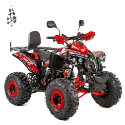 ATV XTR Varia Pro Bombardier 008 8, roti 8 inch, 125 cc, 3+1 viteze, culoare negru rosu