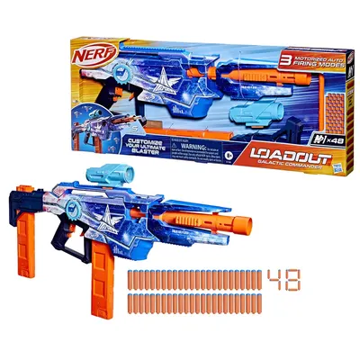 NERF Loadout Galactic Commander Blaster Motorizat cu 3 Moduri de Tragere