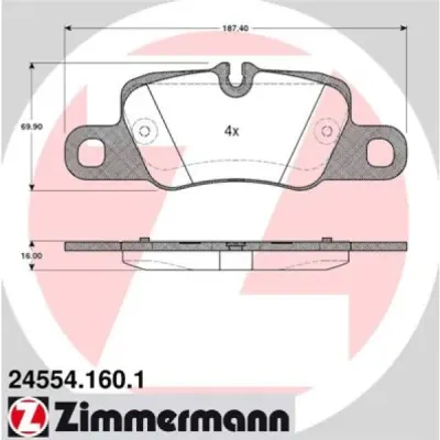 Set placute frana, frana disc ZIMMERMANN 24554.160.1
