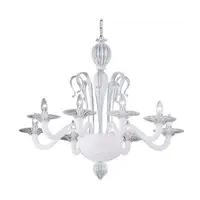 candelabru Sogno, 8 becuri, dulie E14, D:900 mm, H:760/1200 mm, Alb