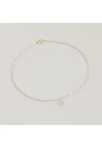 Colier handmade - perle de cultura - accesorii argint 925 placat cu aur - alb